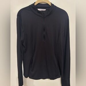 Tommy Bahama Active 1/4 Zip Golf Pullover Womens Large Black Textured